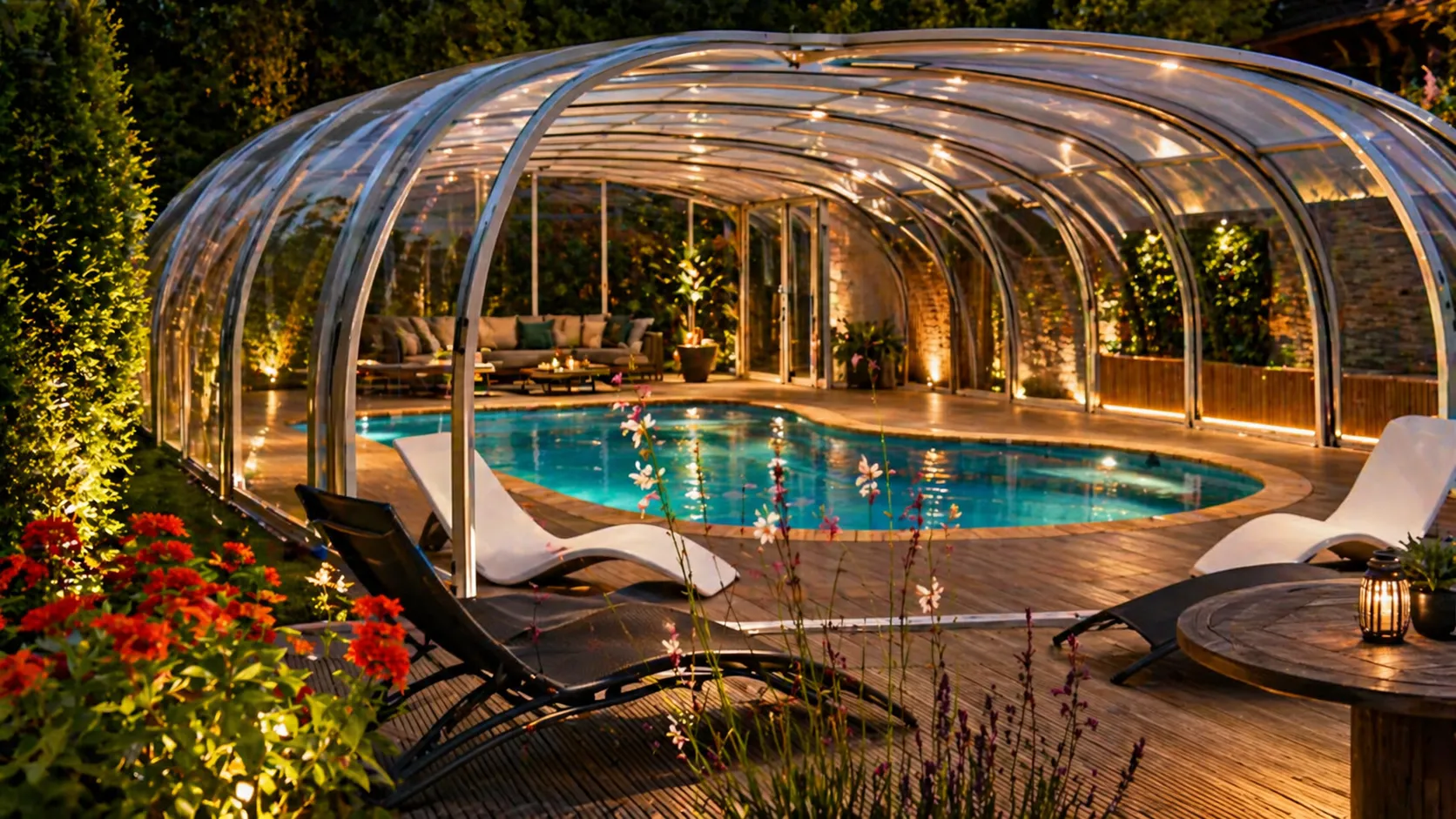 Abri de piscine haut Cintral