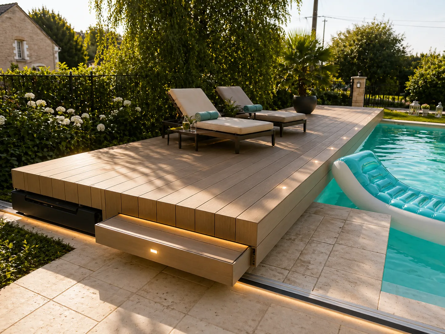 Plancher coulissant pour piscine